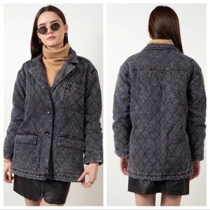 YF&B Young Fabulous & Broke Walker Denim Quilted Jacket Size Small Revolve Brand